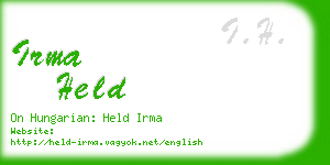 irma held business card
